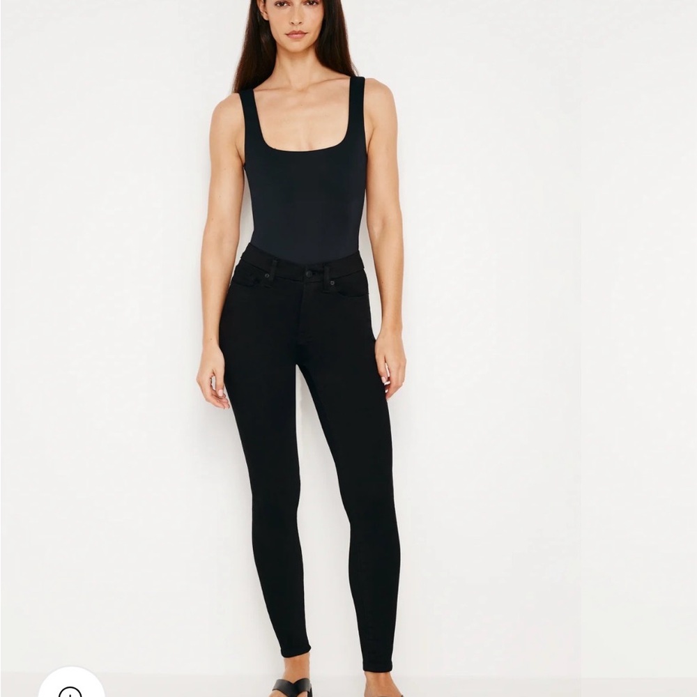 Good American Black Skinny Jumpsuit